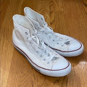 All-White High top converse